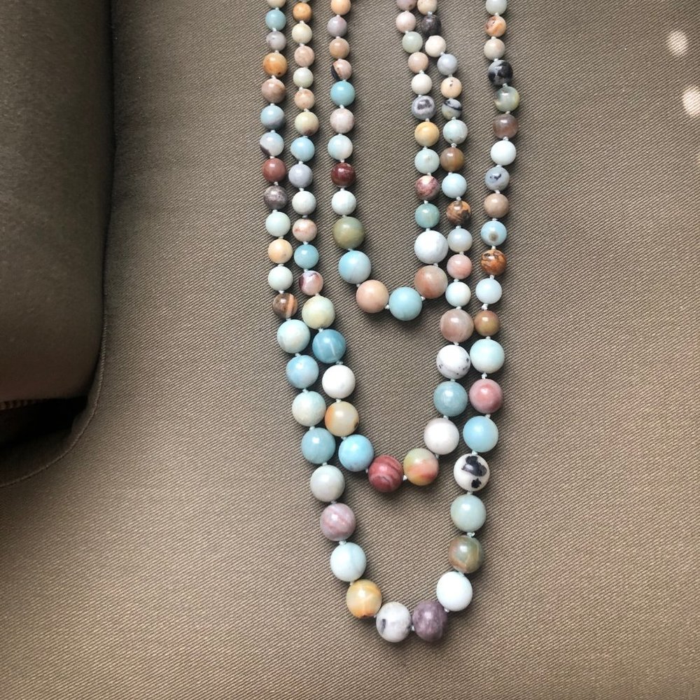 Rarities Carol Brodie 3 STRAND  Amazonite Necklace - Picture 3 of 13